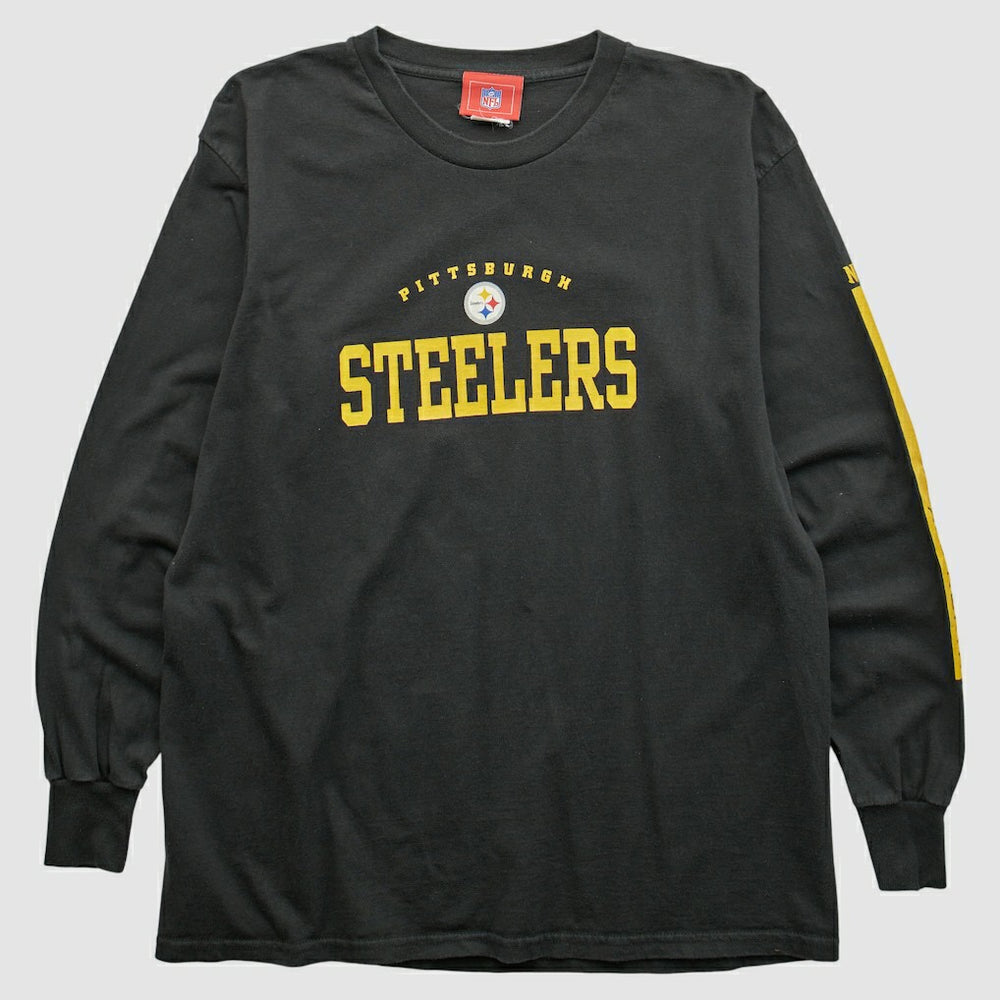 Pittsburgh Steelers NFL 2000s Long Sleeve T-shirt Black Vintage