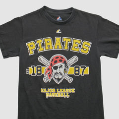 Pittsburgh Pirates Majestic 2000s T-shirt - Black - XXS by Fanatics Real Vintage T-shirts