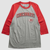 Cincinnati Reds Majestic 2000s T-shirt - Heather Gray - M by Fanatics Real Vintage T-shirts
