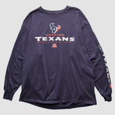 Houston Texans NFL 2000s Long Sleeve T-shirt Navy Vintage