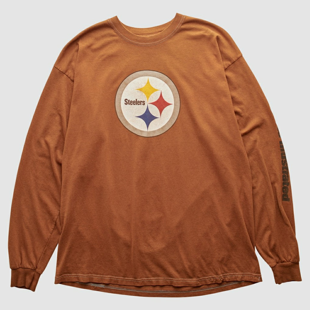 Pittsburgh Steelers Gildan 2000s Long Sleeve T-shirt Brown Vintage