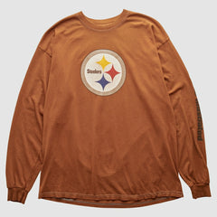Pittsburgh Steelers Gildan 2000s Long Sleeve T-shirt Brown Vintage