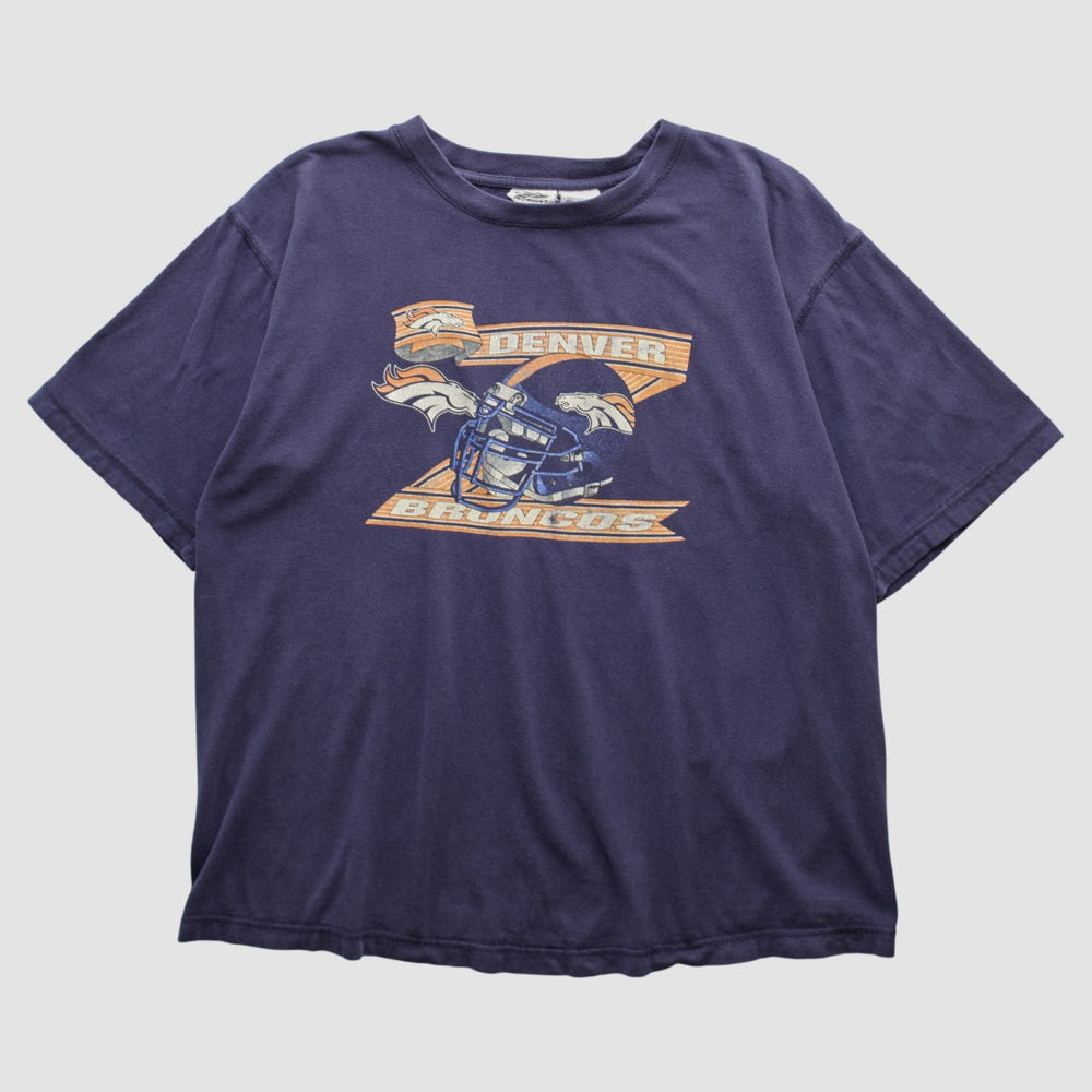 Denver Broncos Pro Edge 2000s T-shirt Navy Vintage