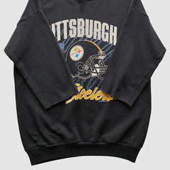 Pittsburgh Steelers Tultex 1992 Pullover Sweatshirt Black Vintage