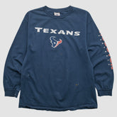 Houston Texans NFL 2000s Long Sleeve T-shirt Navy Vintage