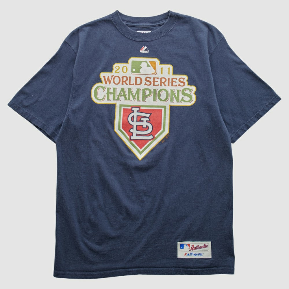 St. Louis Cardinals Majestic 2011 T-shirt - Navy - M by Fanatics Real Vintage T-shirts