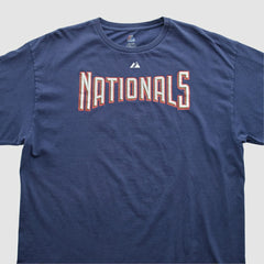 Washington Nationals Majestic 2010s T-shirt - Navy - L by Fanatics Real Vintage T-shirts