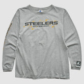 Pittsburgh Steelers Starter 90s Long Sleeve T-shirt Heather Gray Vintage