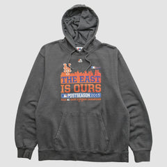 New York Mets Majestic 2015 Hooded Pullover Sweatshirt - Dark Heather Gray - XS by Fanatics Real Vintage Pullover