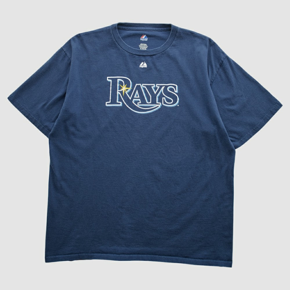 Tampa Bay Rays Majestic 2010s T-shirt - Navy - M by Fanatics Real Vintage T-shirts