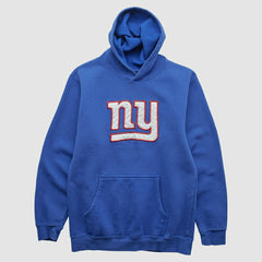 New York Giants Reebok 2000s Hooded Pullover Sweatshirt Blue Vintage