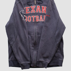 Houston Texans Reebok 2010s Hooded Full Zip Sweatshirt Navy Vintage