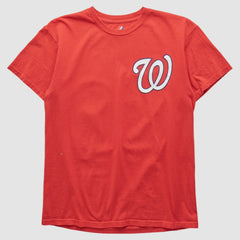 Washington Nationals Majestic 2000s T-shirt - Red - S by Fanatics Real Vintage T-shirts