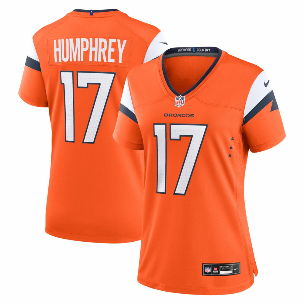 NFL Lil'Jordan Humphrey Denver Broncos Women's Team Game Jersey - Orange