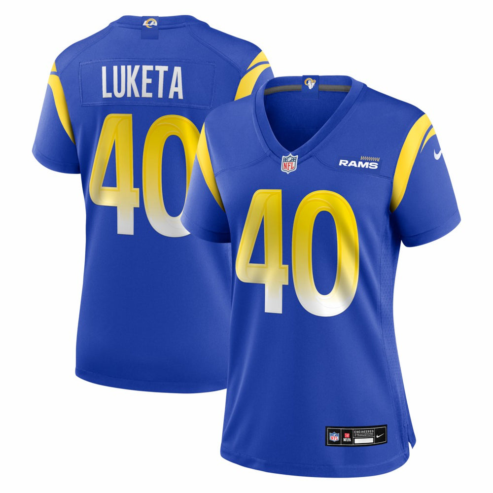 NFL Jesse Luketa Los Angeles Rams Women's Team Game Jersey - Royal