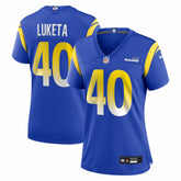 NFL Jesse Luketa Los Angeles Rams Women's Team Game Jersey - Royal