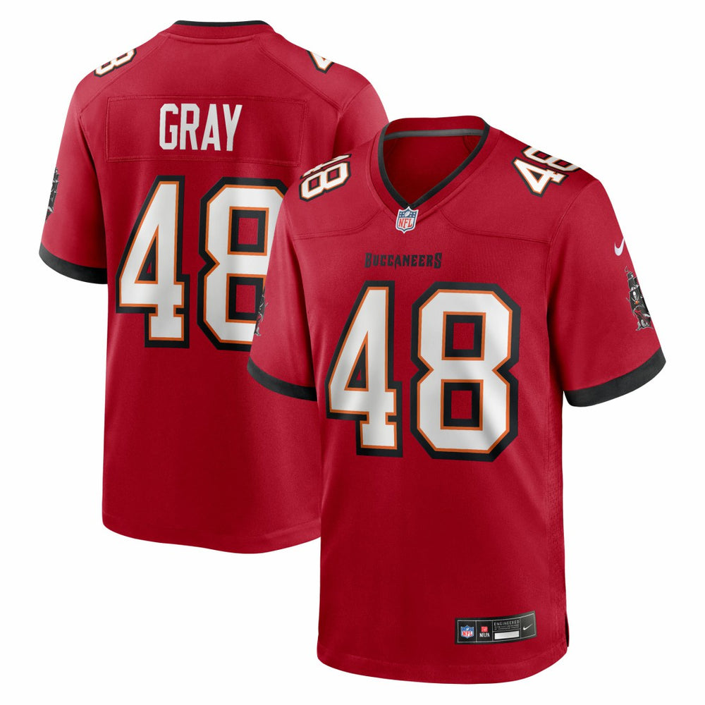 NFL JT Gray Tampa Bay Buccaneers Team Game Jersey - Red
