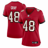 NFL JT Gray Tampa Bay Buccaneers Women's Team Game Jersey - Red