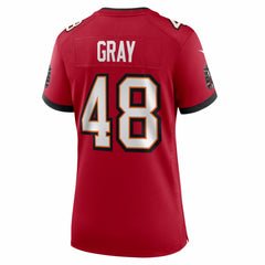 NFL JT Gray Tampa Bay Buccaneers Women's Team Game Jersey - Red