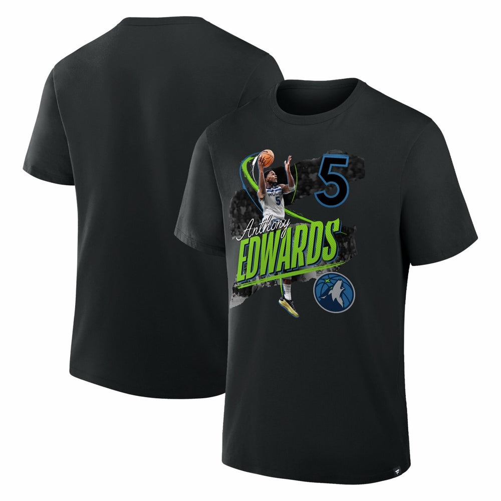 Anthony Edwards Minnesota Timberwolves Start of Season T-Shirt Black