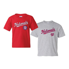 Washington Nationals Soft as a Grape Youth 2-Pack Logo T-Shirt Set - Red/Heather Gray T-shirts