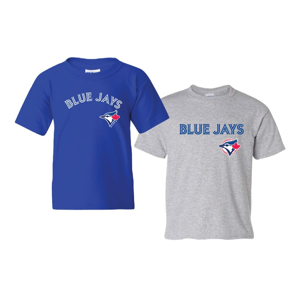 Toronto Blue Jays Soft as a Grape Youth 2-Pack Logo T-Shirt Set - Royal/Heather Gray T-shirts