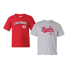 Cincinnati Reds Soft as a Grape Youth 2-Pack Logo T-Shirt Set - Red/Gray T-shirts
