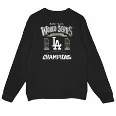 Los Angeles Dodgers Tiny Turnip Women's 2025 World Series Champions Sweatshirt - Black Sweatshirts