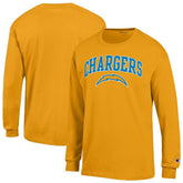 Los Angeles Chargers Champion Arch Over Logo Long Sleeve T-Shirt Gold