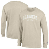 Los Angeles Chargers Champion White Ink Jersey Long Sleeve T-Shirt Oatmeal