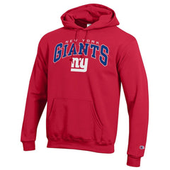 New York Giants Champion Powerblend Arch over Logo Hoodie Red