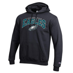Philadelphia Eagles Champion Powerblend Arch over Logo Hoodie Black