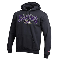 Baltimore Ravens Champion Powerblend Arch over Logo Hoodie Black