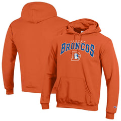 Denver Broncos Champion Powerblend Arch over Logo Hoodie Orange