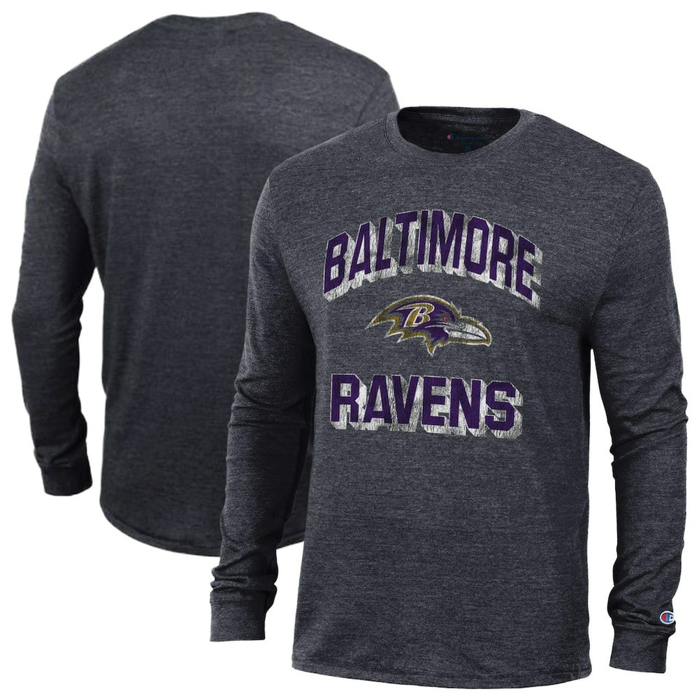 Baltimore Ravens Champion Ultimate Tri-Blend Long Sleeve T-Shirt Black