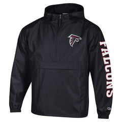 Atlanta Falcons Champion Packable Windbreaker Half-Zip Jacket Black