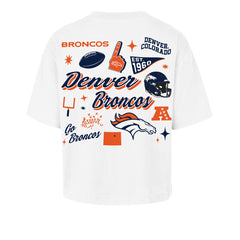 Denver Broncos '47 Women's Collage Script Reed City T-Shirt White