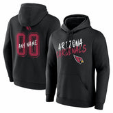 Arizona Cardinals Hustle Personalized Name & Number Hoodie Black