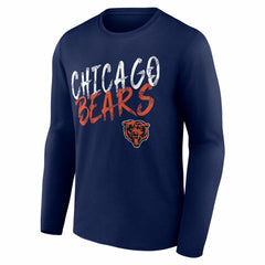 Chicago Bears Hustle Personalized Name & Number Long Sleeve T-Shirt Navy