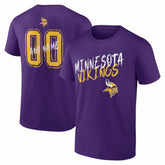 Minnesota Vikings Hustle Personalized Name & Number T-Shirt Purple