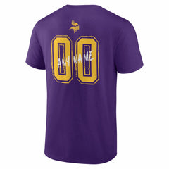Minnesota Vikings Hustle Personalized Name & Number T-Shirt Purple