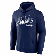 Seattle Seahawks Hustle Personalized Name & Number Hoodie College Navy