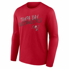 Tampa Bay Buccaneers Hustle Personalized Name & Number Long Sleeve T-Shirt Red