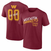 Washington Commanders Hustle Personalized Name & Number T-Shirt Burgundy