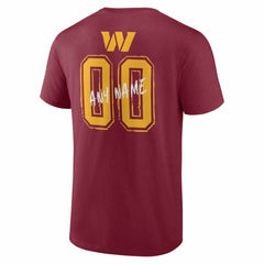 Washington Commanders Hustle Personalized Name & Number T-Shirt Burgundy