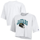 Jacksonville Jaguars Champion Women's Boyfriend Cropped T-Shirt White