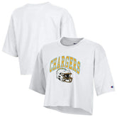 Los Angeles Chargers Champion Women's Boyfriend Cropped T-Shirt White