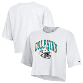 Miami Dolphins Champion Women's Boyfriend Cropped T-Shirt White