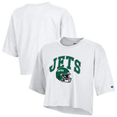 New York Jets Champion Women's Boyfriend Cropped T-Shirt White