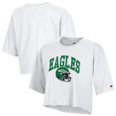 Philadelphia Eagles Champion Women's Boyfriend Cropped T-Shirt White